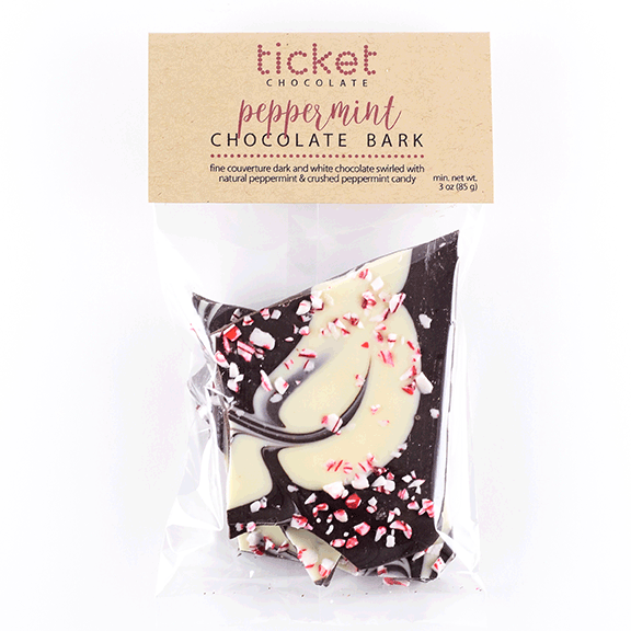 ticket chocolate Holiday Chocolate Gifts chocolate peppermint bark