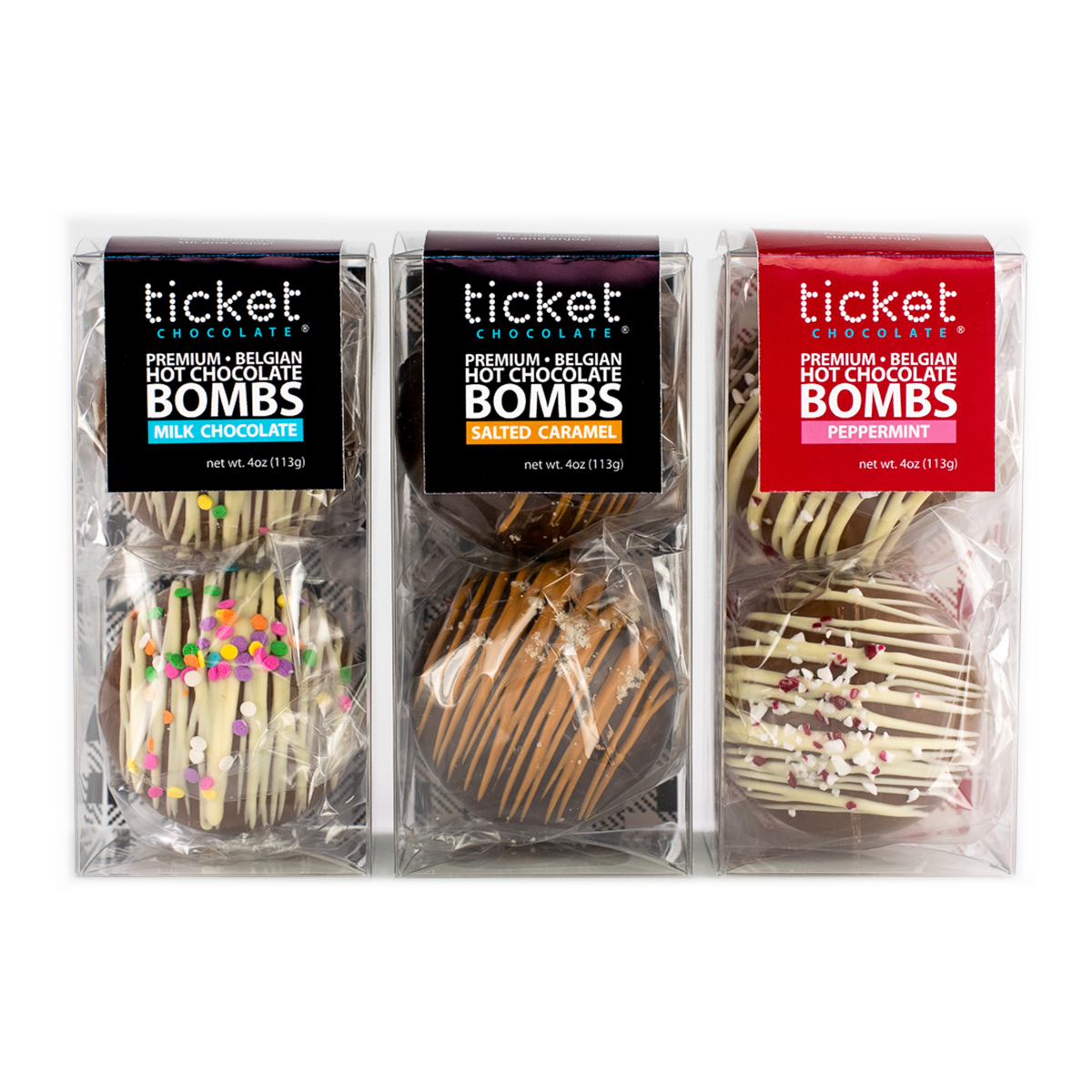 ticket chocolate Holiday Chocolate Gifts hot chocolate bombs