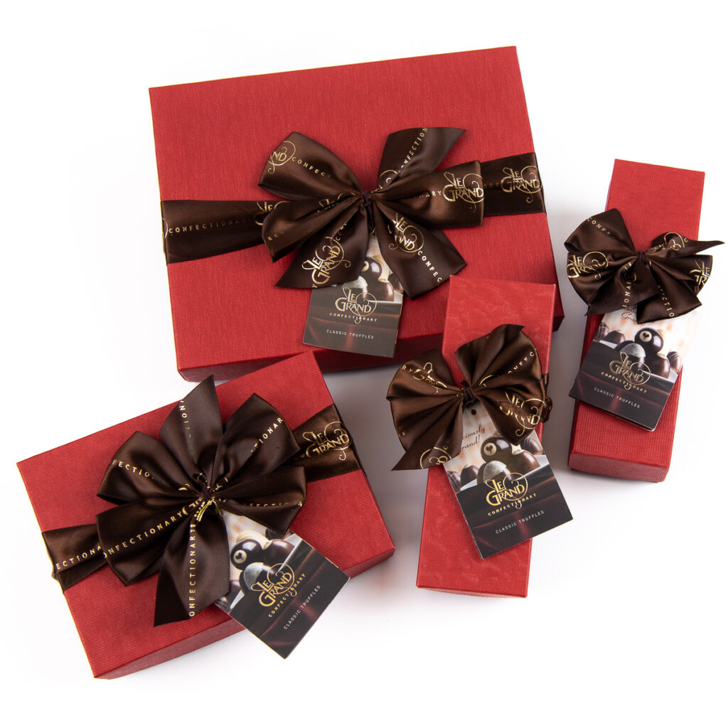 Chocolate truffle gift boxes